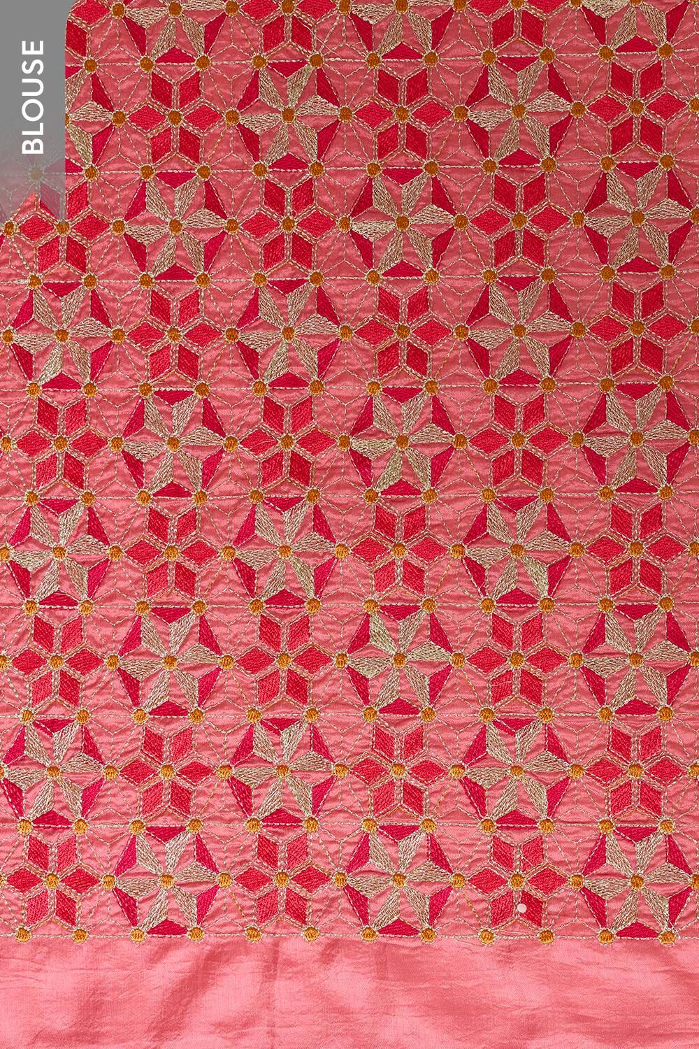 Pink Woven Viscose Tissue Saree image number null