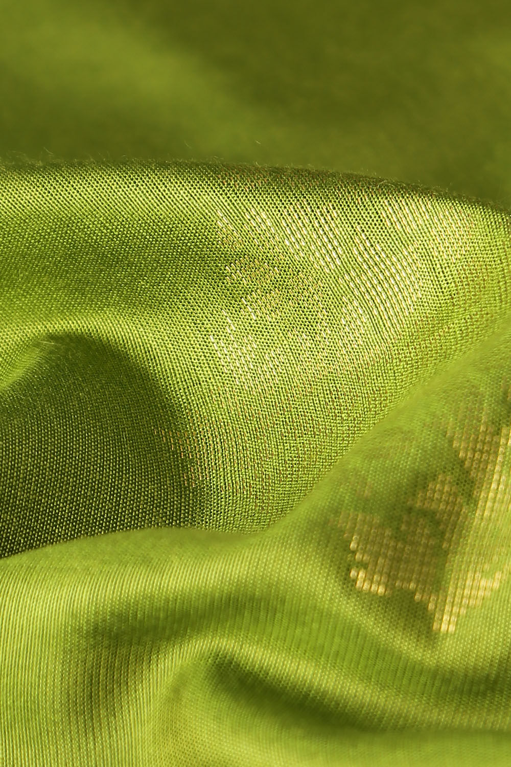 Dark Green Pure Silk Tencel South Saree image number null