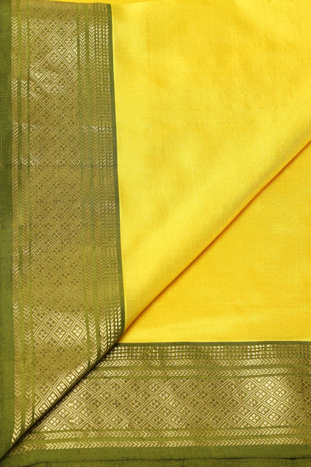 Yellow Pure Pure Silk Maheswari Saree image number null