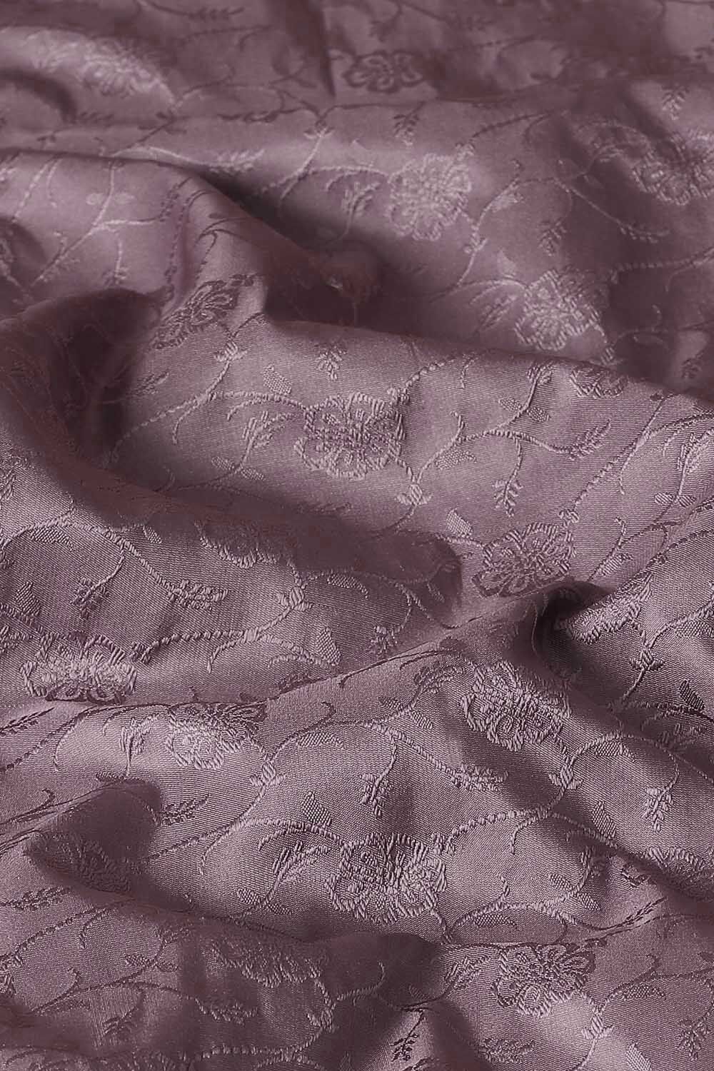 Grey Pure Silk Banarasi Tanchoi Saree image number null