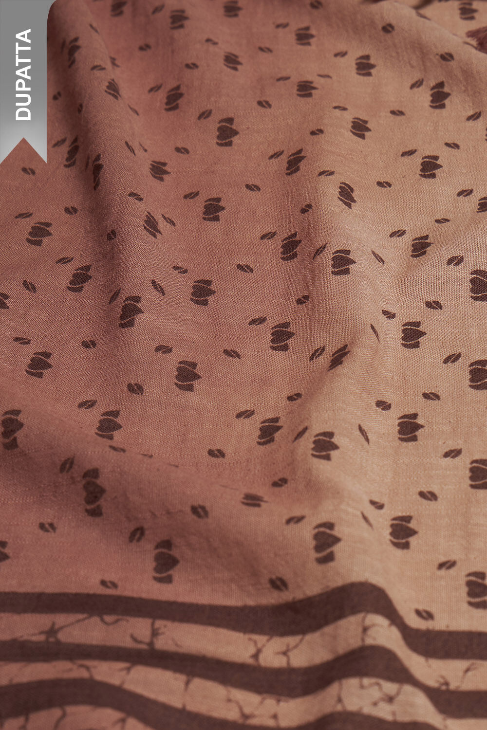 Brown Pure Cotton Mukaish Suit Set image number null