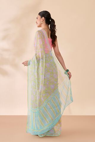 Green Rajasthan Block Printed Pure Cotton Kota Saree thumbnail image number null