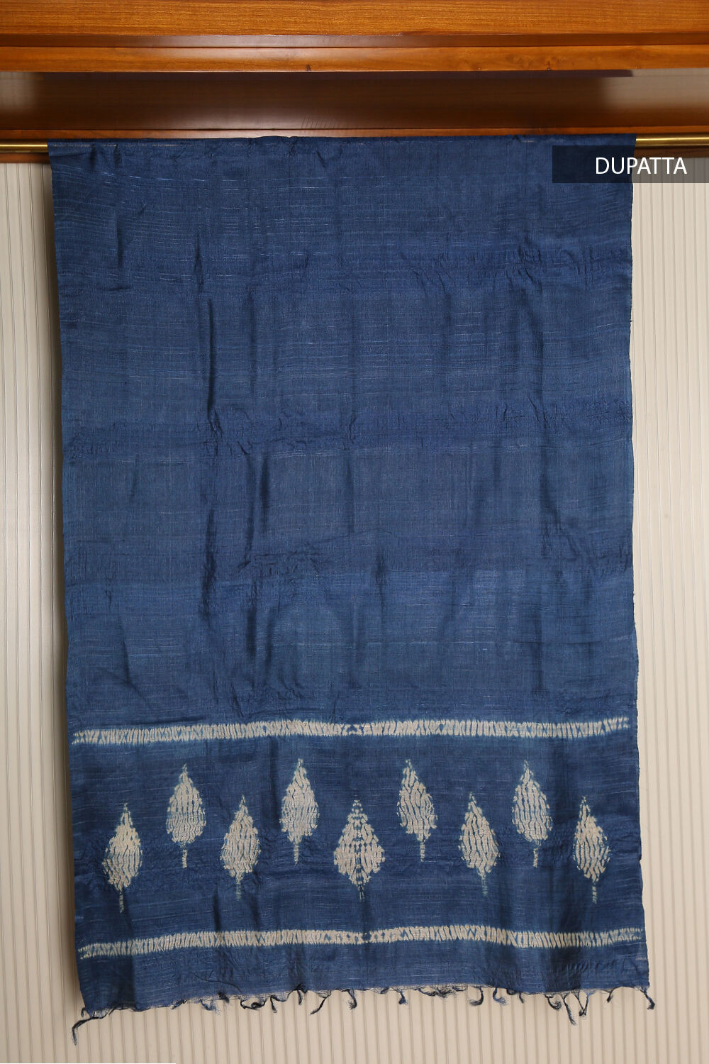 Navy Blue Pure Tussar Silk Suit Set image number null