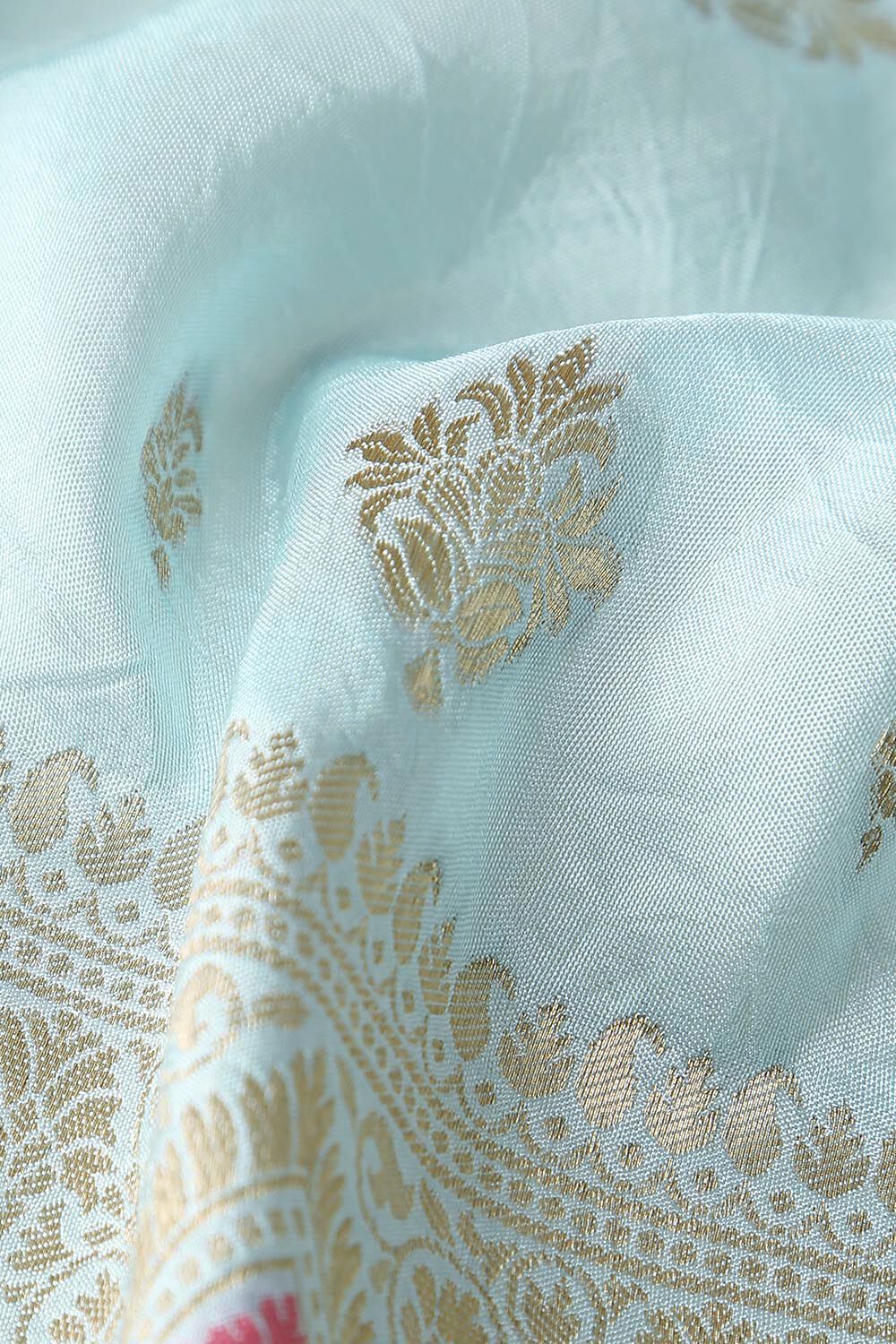 Light Blue Viscose Luxe Woven Saree image number null
