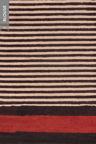 Black Rajasthan Pure Cotton Bagru Block Printed Saree thumbnail image number null