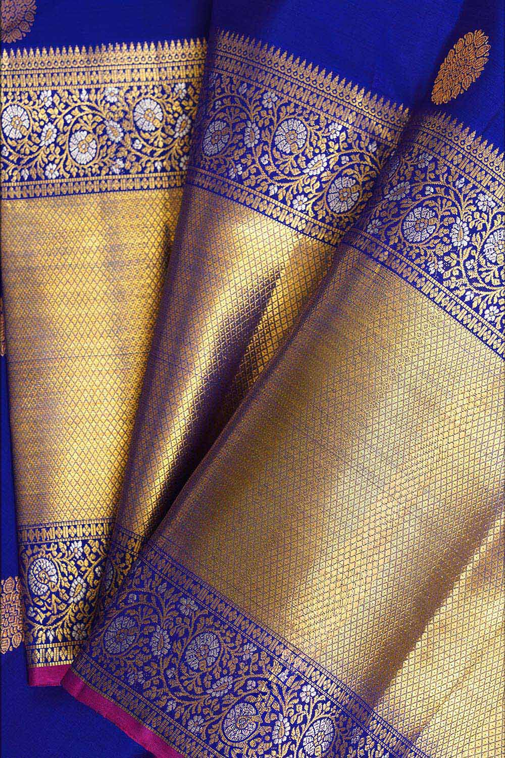 Purple Pure Silk Woven Kanjivaram Saree image number null