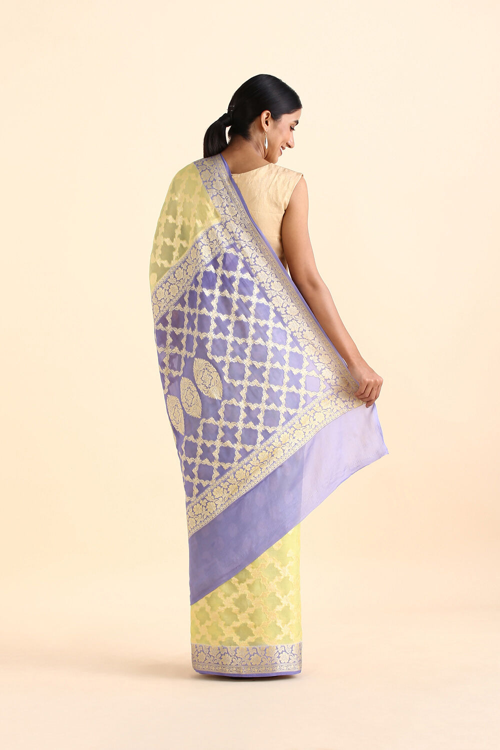 Light Pure Green Georgette Banarasi Saree image number null