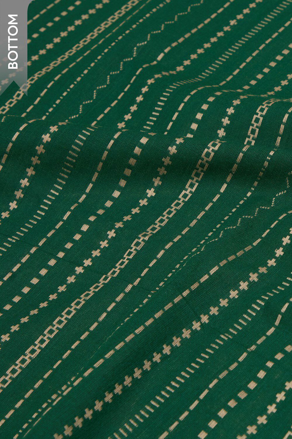 Dark Green Pure Cotton Woven Unstitched Suit Set image number null