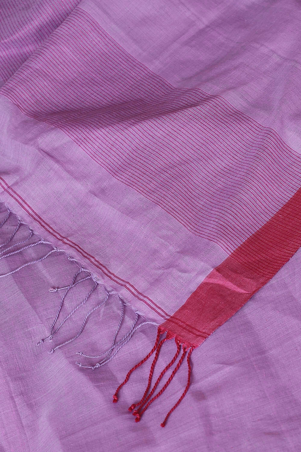 Violet Pure Cotton Bengal Saree image number null
