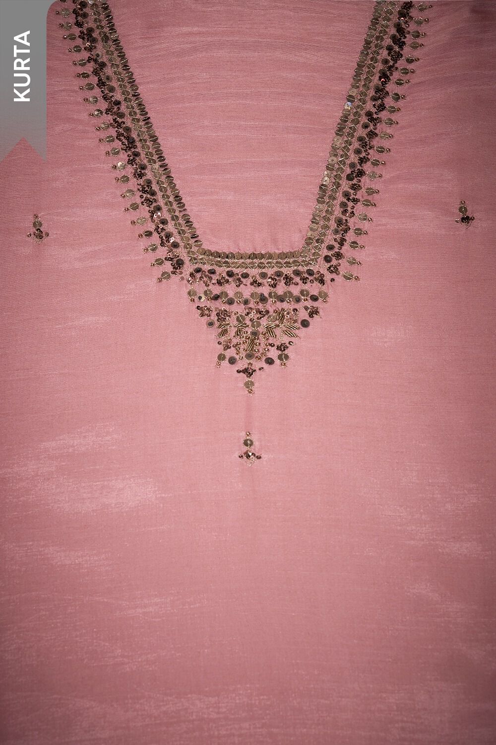 Pink Embroidered Viscose Unstitched Suit Set image number null