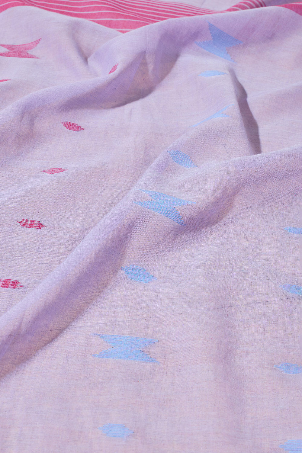 Purple Bengal Pure Cotton Jamdani Saree image number null