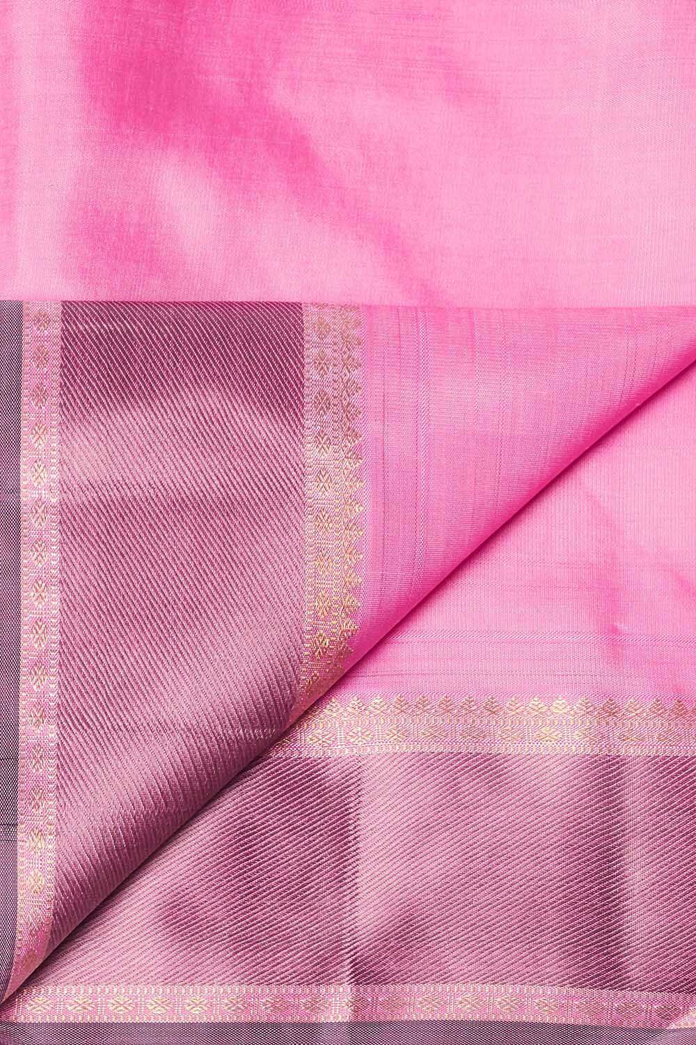Light Violet Pure Silk Kanjivaram Saree image number null