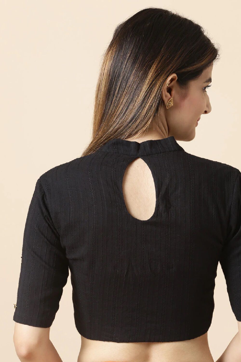 Black Cotton Blouse image number null