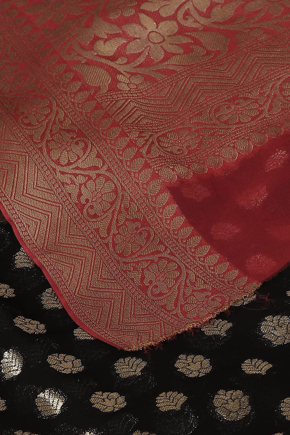 Black Viscose Pure Georgette Banarasi Saree image number null