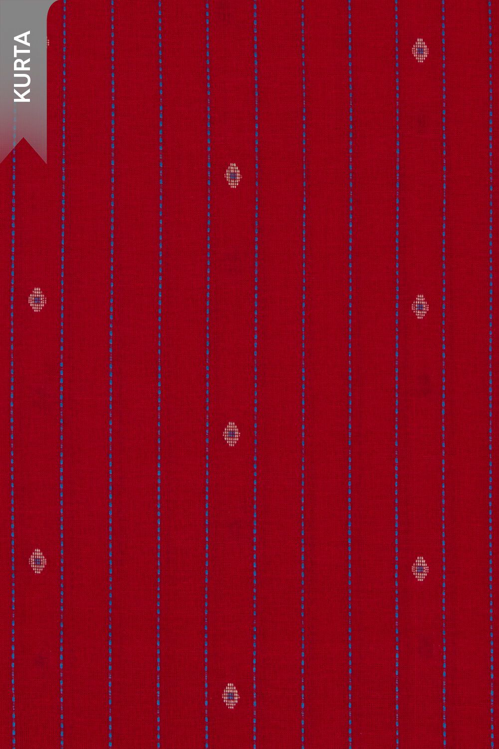 Red Woven Pure Cotton Unstitched Suit Set image number null