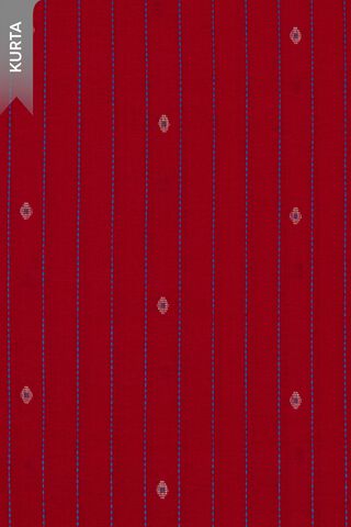 Red Woven Pure Cotton Unstitched Suit Set thumbnail image number null