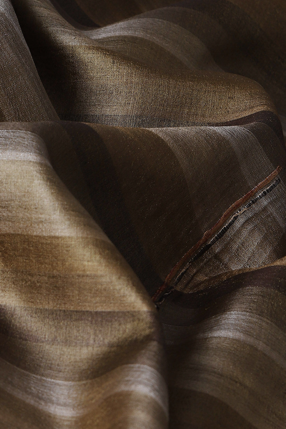 Brown Pure Tussar Silk Woven Saree image number null