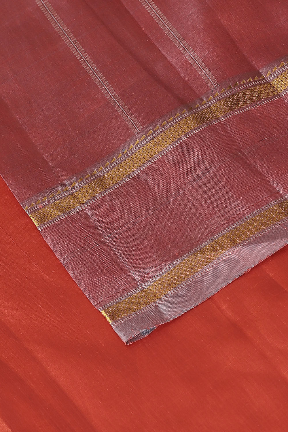 Orange Pure Silk Kanjivaram Saree image number null
