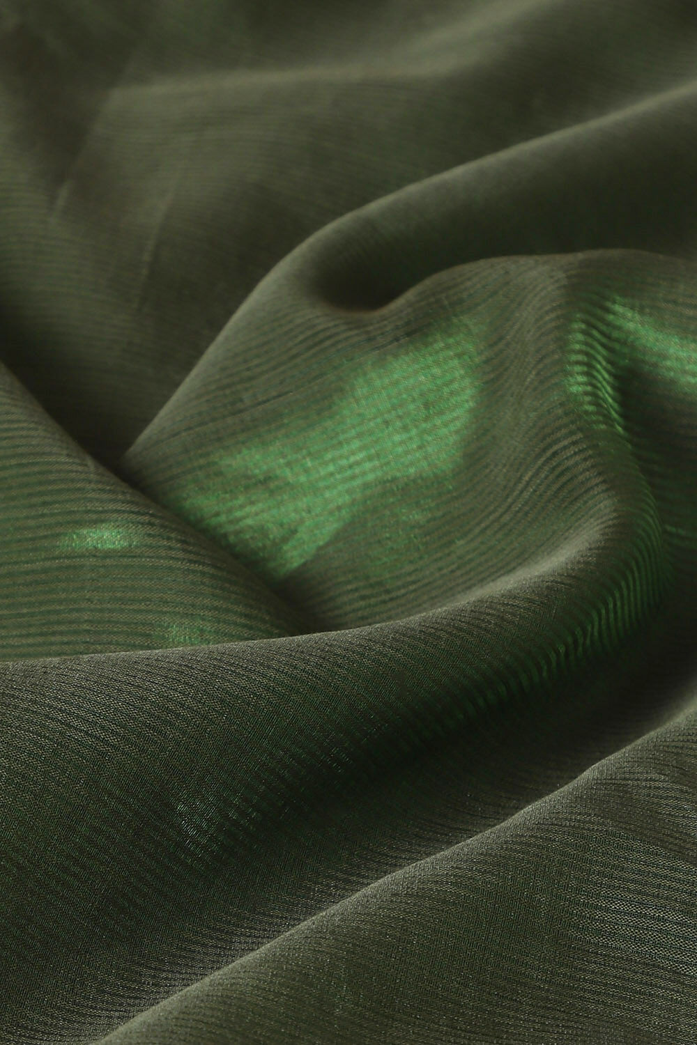 Dark Green Pure Tissue Silk Maheswari Saree image number null