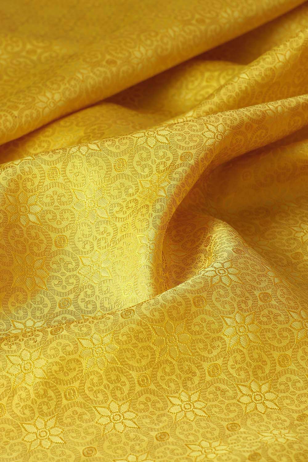 Light Yellow Pure Silk Kanjivaram Saree image number null