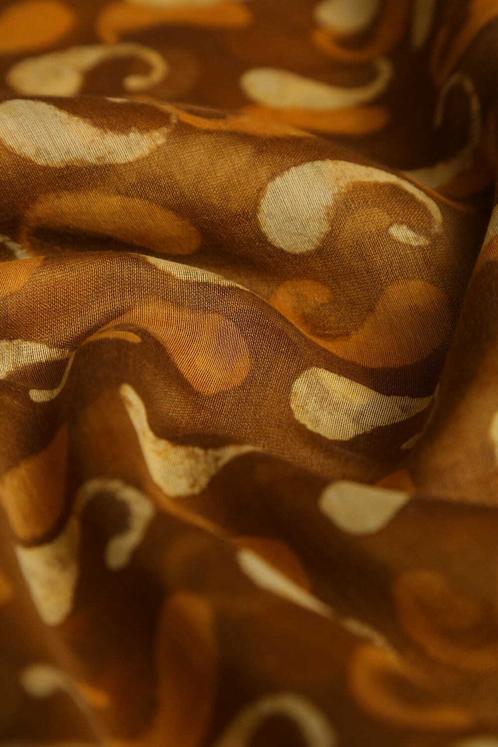Ochre Yellow Block Printed Pure Silk Cotton Suit Set image number null