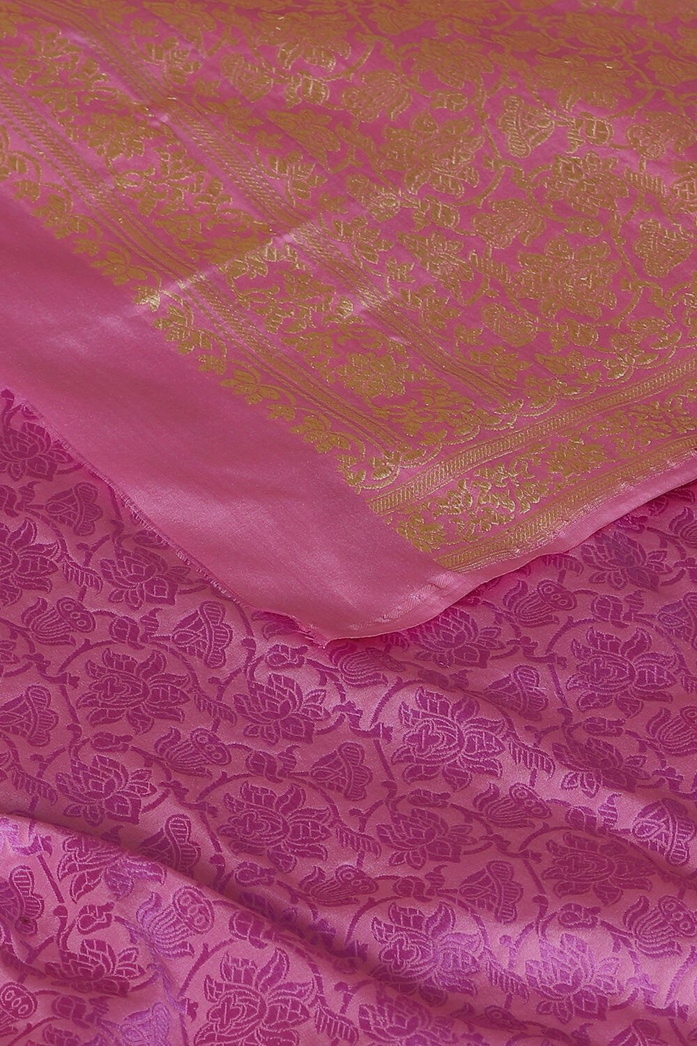 Light Pink Pure Silk Banarasi Brocade Saree image number null