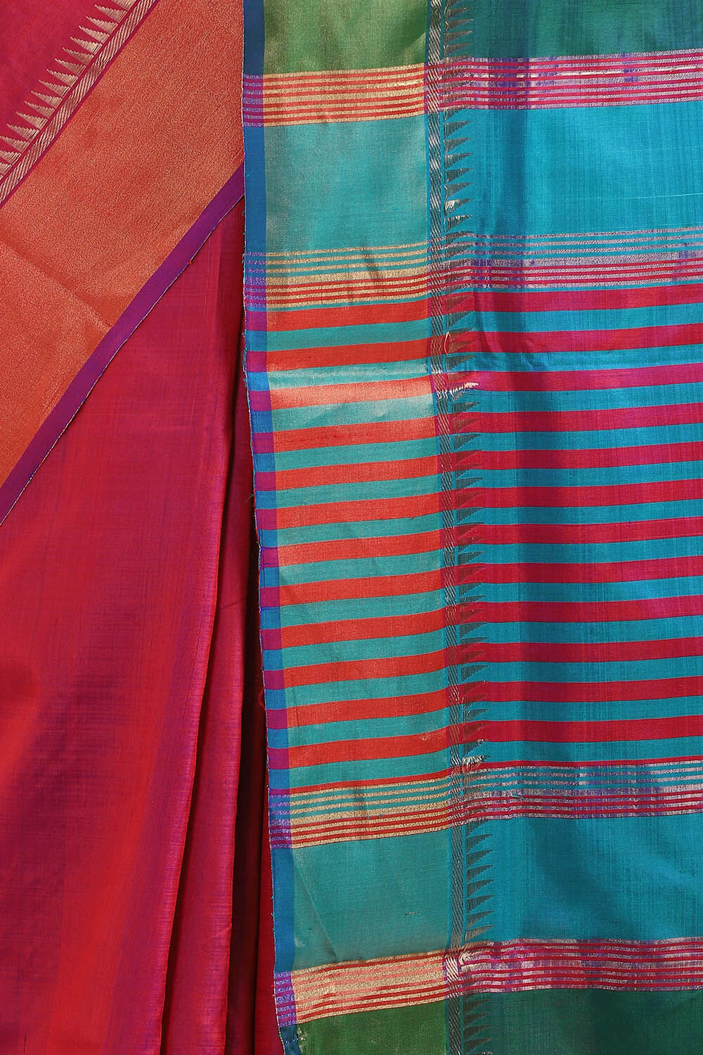 Dark Pure Pink Silk Woven Saree image number null