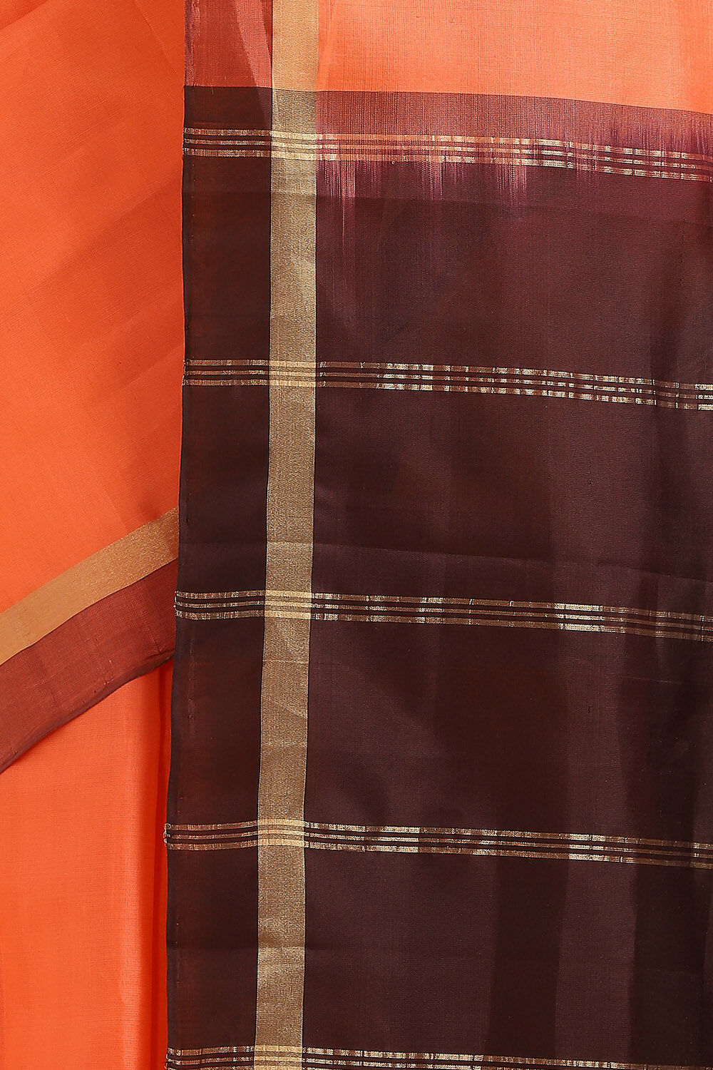 Light Orange Pure Soft Silk Saree image number null