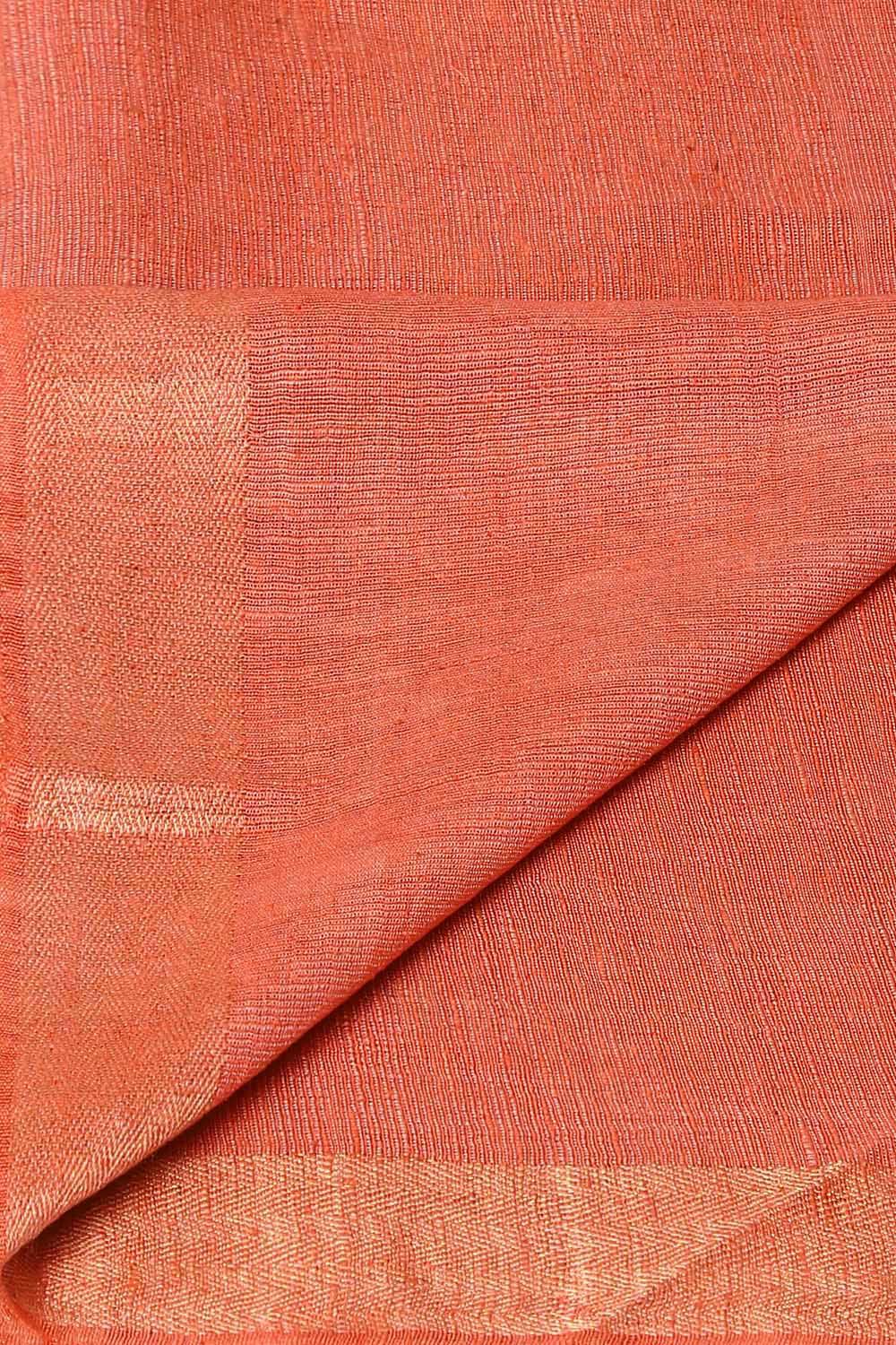 Orange Pure Tussar Silk Bhagalpuri Saree image number null