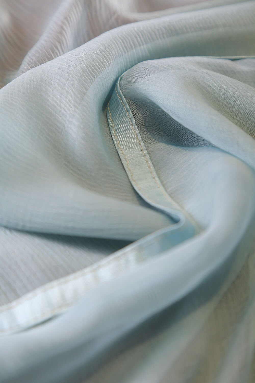 Powder Blue Pure Silk Cotton Suit Set image number null