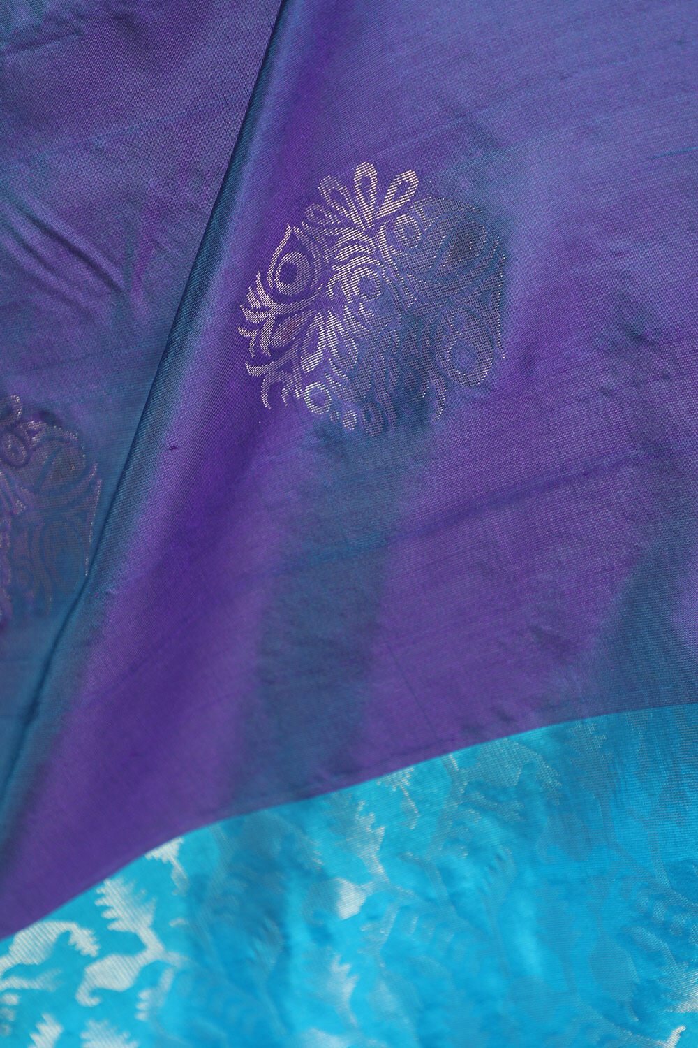 Blue South Pure Silk Woven Saree image number null
