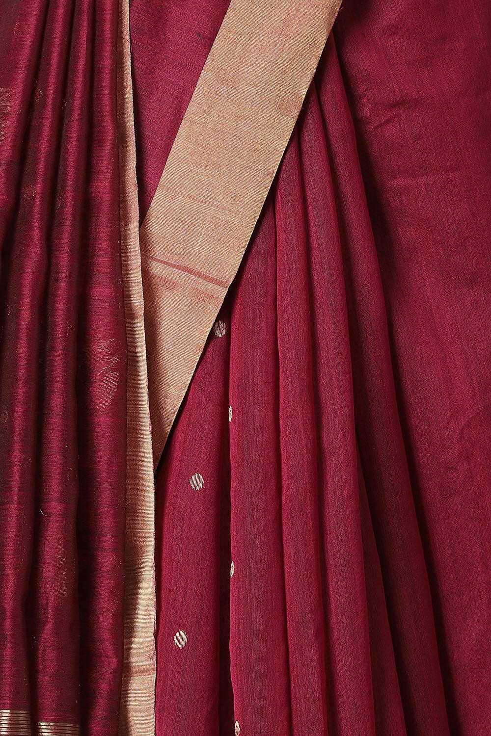 Red Pure Silk Cotton Chanderi Saree image number null