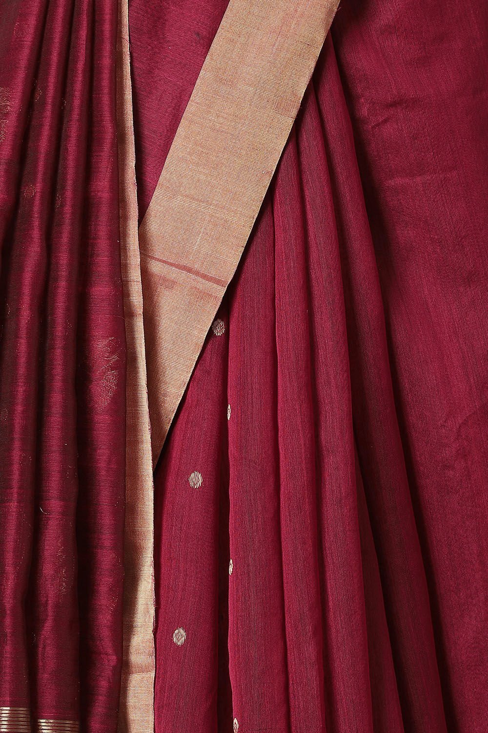 Red Pure Silk Cotton Chanderi Saree image number null