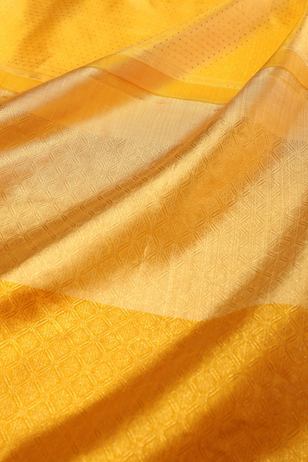 Yellow Woven Pure Silk Kanjivaram Saree image number null