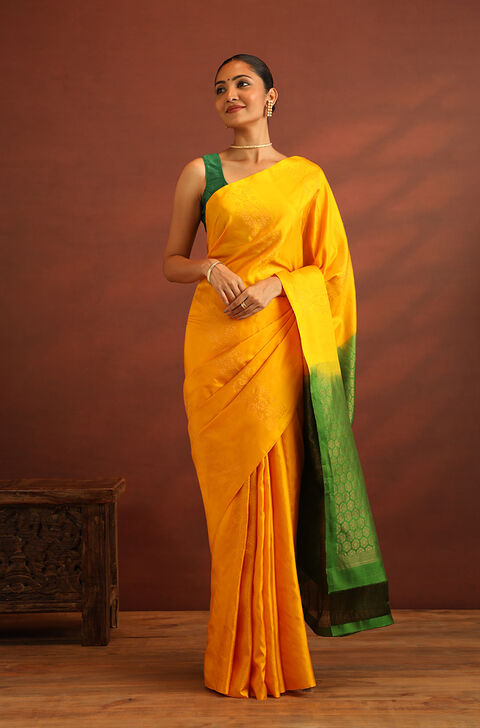 Gold Woven Pure Soft Silk Saree