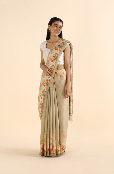 Light Pure Green Linen Digital Printed