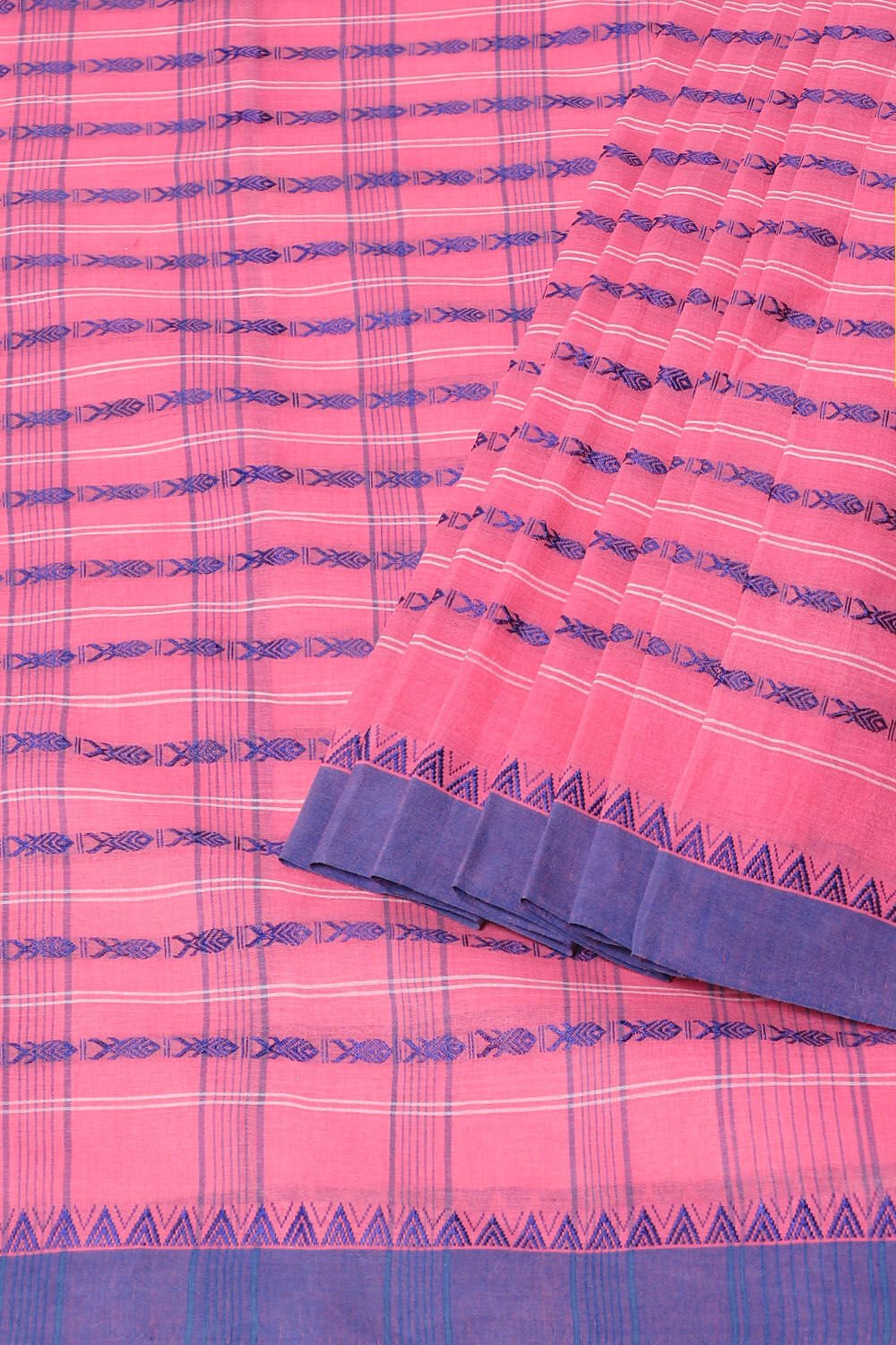 Pink Pure Cotton Bengal Saree image number null
