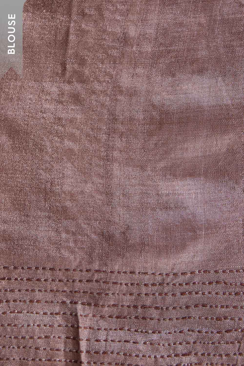 Brown Bengal Tussar Hand Painted Saree image number null