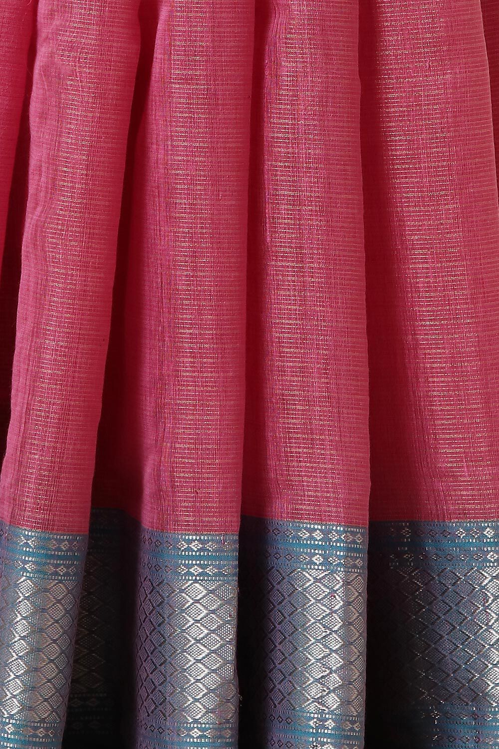 Light Pink Pure Khadi Silk Cotton Maheswari Saree image number null