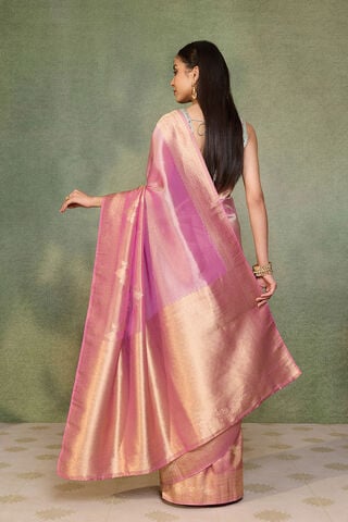 Light Pink   Woven Viscose Tissue Saree thumbnail image number null