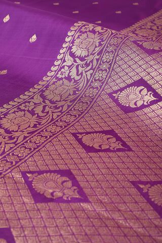 Dark Violet Silk Viscose Woven Saree thumbnail image number null