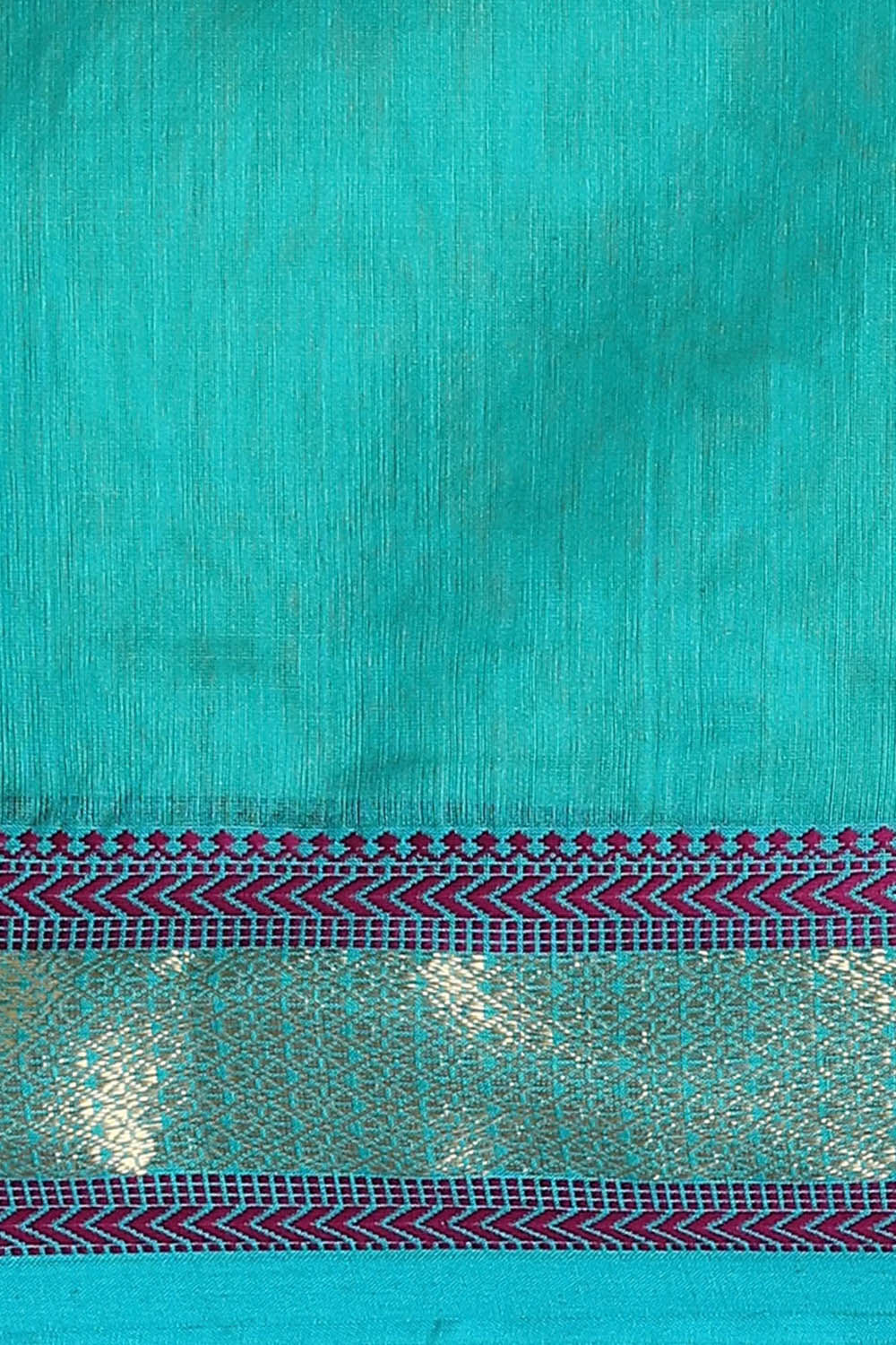 Green Pure Silk Cotton Maheswari Saree image number null