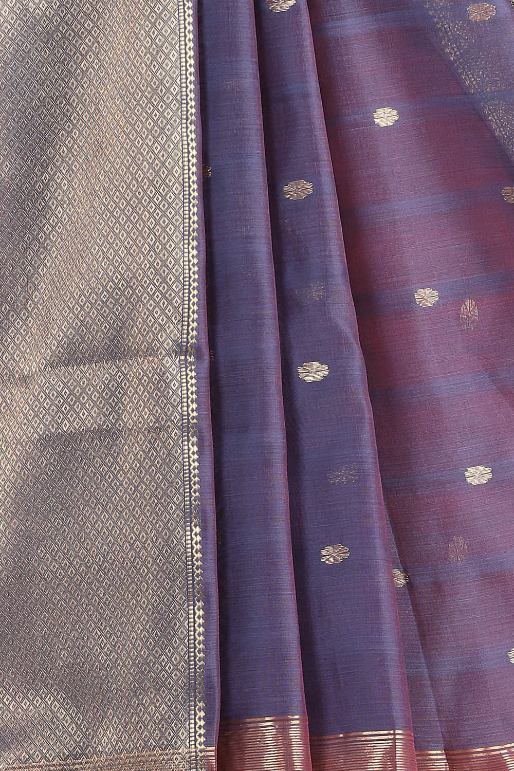 Dark Pink Pure Silk Cotton Maheshwari Saree image number null
