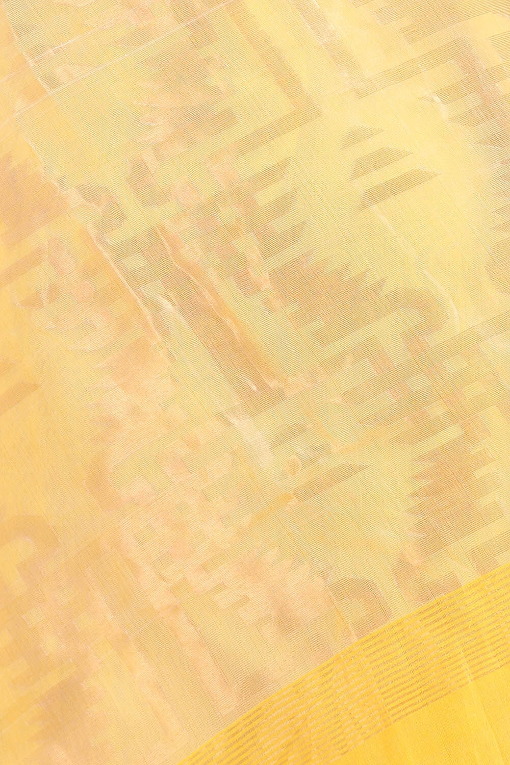 Yellow Pure Silk Cotton Bengal Saree image number null