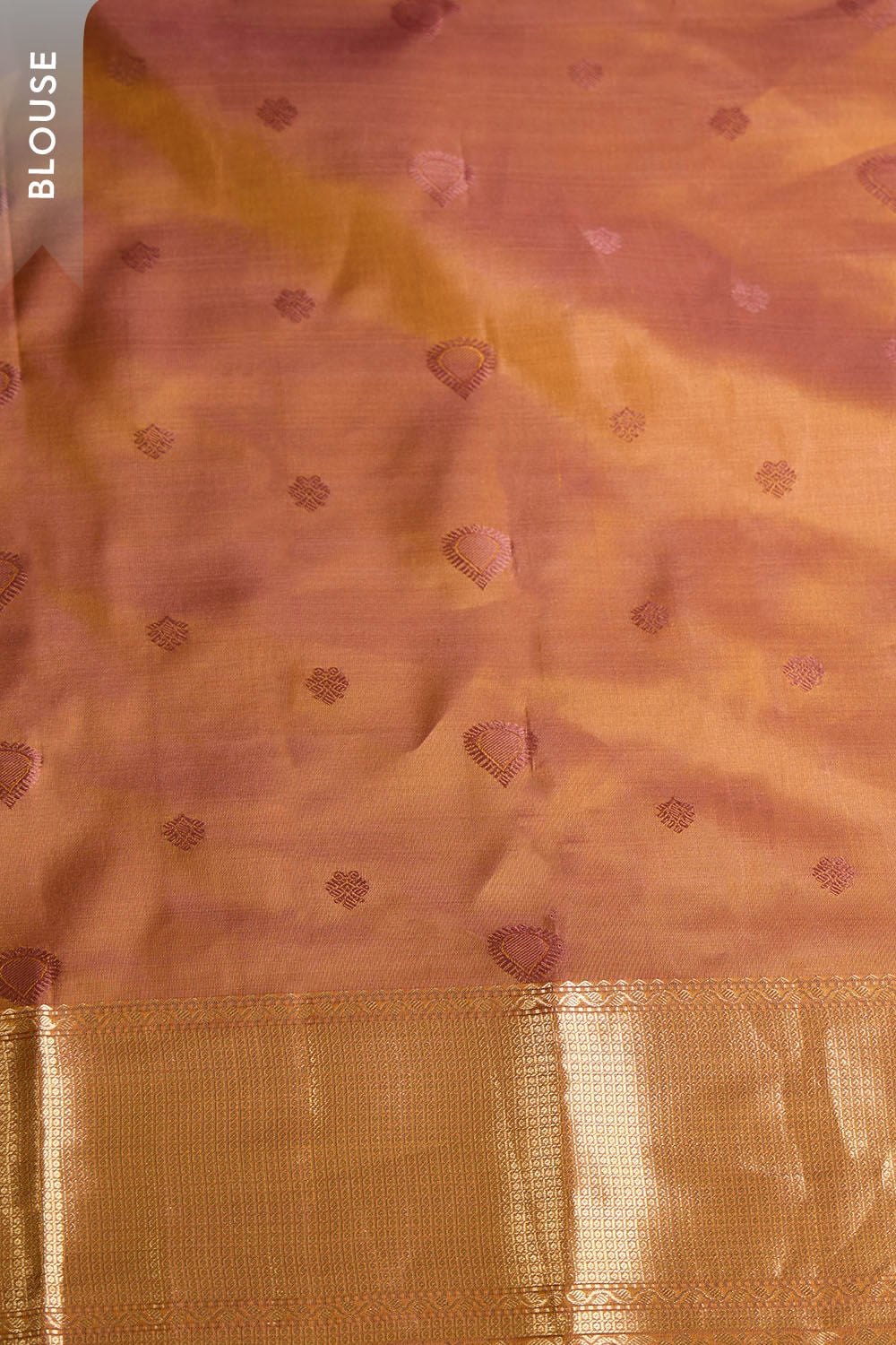 Dark Yellow Woven Silk Viscose Saree image number null