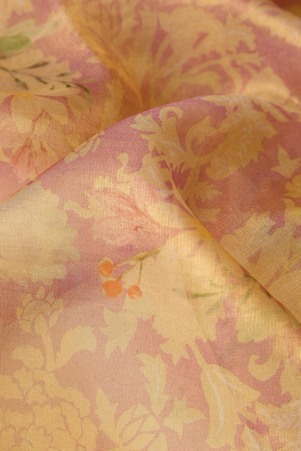Light Violet Pure Tissue Silk Digital Printed Saree image number null