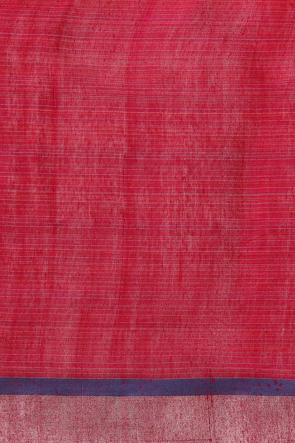 Multicolored Pure Silk Linen Bengal Saree image number null