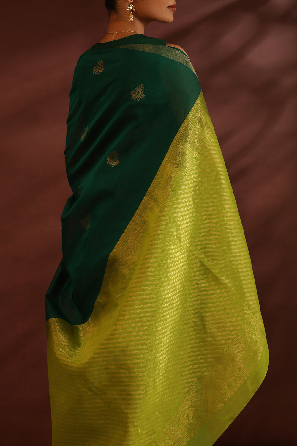 Green South Pure Silk Cotton Woven Saree image number null