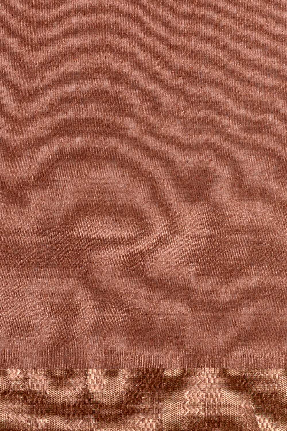 Brown Pure Silk Woven Saree image number null