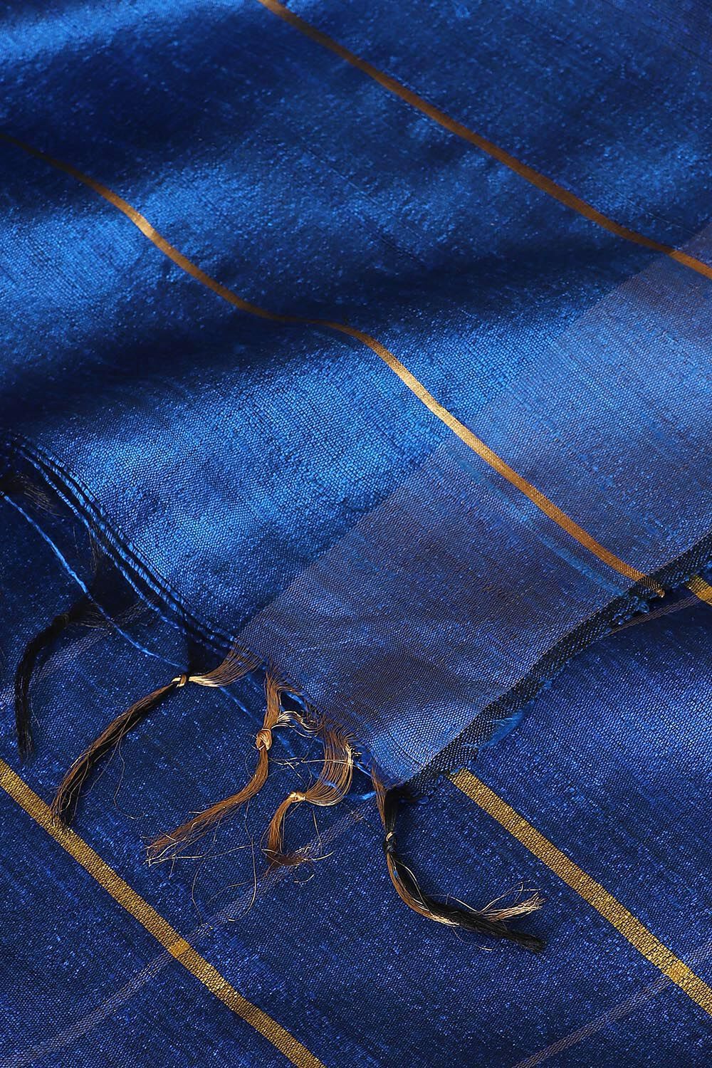 Blue Pure Tussar Silk Bhagalpuri Saree image number null